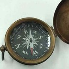 Antique-nautical Brass Finish Compass With Lid Vintage Mini Pocket Style Compass