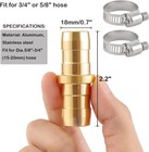 4 Pack Garden Hose Connector Repair Mender Kit With Stainless Clamp fits 3 4 -5 