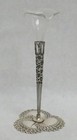 Exquisite 1895 Tiffany   Co Sterling Silver   Crystal 5  Fluted Bud Vase