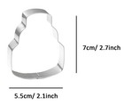 Wjsyshop Stainless Steel Three Layer Cake Cookie Cutter Silver