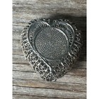 Antique Trinket Box 800 Silver Filigree Heart