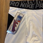 Nike Pro Boys L Hyperstrong Tight Fit Compression Baseball Shorts White Nwt