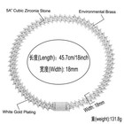 Men s 18mm Iced Out 5a Cz Spiked Thorn Miami Cuban Link Hip Hop Necklace Jewelry