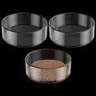 Reliable Glass Shrimp Feeding Dish Set 3 Pcs Easy Clean Aquatic Food Container