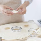 12-piece Round Cookie Cutter Set Stainless Steel Doughnut Biscuit Molds