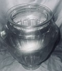 Beautiful Rare Vintage Clear Ribbed Grecian Urn Jar  no Lid  14    High X 10    Wide
