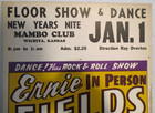 Original  60s Mambo Club Ernie Fields  Little Clifford  ann Walls Concert Poster