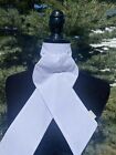 White On White Equestrian Stock Tie Shaped
