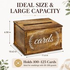 Wedding Card Box Wooden 11 6x10 63x6 5 Inches Rustic Decor