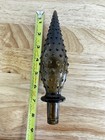 Vtg Empoli Smoke Genie Bottle Glass Stopper Hobnail Bubble Italy 8  Mcm 60s 70s