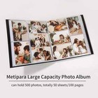 Photo Album 4x6 500 Pockets 1pc  Large Capacity Photo Book Album With Front Wind