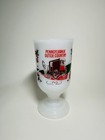 Tourist Milk Glass Pennsylvania Dutch Country Pedestal Mug 8oz Vintage Glassware