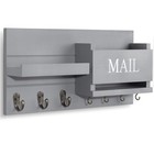 Mail Organizer For Wall Mount     Key Holder With Shelf Includes Letter Holder    