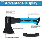 10    Outdoor Hatchet Forged Carbon Steel Heat Treated Hand Tool  Fiberglass Shock
