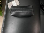 Men   s Leather Toiletry Bag Dopp Kit Shaving Travel Organizer With Zipper     Black