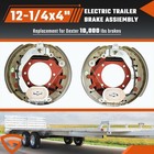 Pair 12-1 4x4  10k Hd Electric Backing Plate 10000 Trailer Brake Self Adjusting