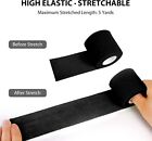 6 Pcs  First Aid Black Self Adhesive Bandage Rolls Sports Wrap Tape 2  X 5 Yards