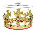 Unique Gold Plastic King Crown - One Size  1 Pc
