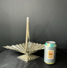 Art Deco Silver Plate Basket W  Rotating Handle