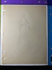 Female Fashion Art Drawing Sketch Antique Vintage Original Artwork Dresses 1 1