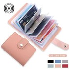 Rfid Blocking Id Credit Card Holder 26 Cards Slim Pu Leather Pocker Case Wallet