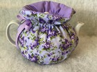 Violet  Forget-me Not Tea Cozy  Traditional  Insulated Teapot Cover  Made In Us