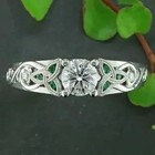 2 25ct Art Deco Style Lab Created Diamond Anniversary 14k White Gold Finish Ring