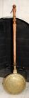 Beautiful Antique Pierced Brass Bed Warmer With Turned Wooden Handle 43    