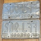 Pair June 1964-1973 Oregon License Plates Ffj 902 1973 Tabs