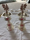 German Silver Peacock Diya 15 Inches 