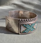 Vintage Navajo Sterling  Silver Beaded Bracelet