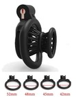 Male Inverted  Chastity Device Cage For Men   Key Locking With 4 Rings
