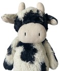 Jellycat Bashful Calf Cow Plush 12  Medium Black White Stuffed Animal Toy