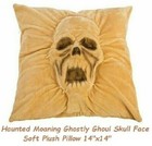 3-d Halloween Decoration Haunted Ghoul Face Soft Plush Throw Pillow Skull 14 