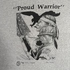 Vintage 1980s Gray T-shirt Size Xl Indian Army Proud Warrior Short Sleeve