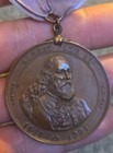 Extremely Rare Albert Pike 33 Degree Masonic Medal With Pin Double Headed Eagle