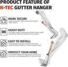 100 Pack Heavy Duty Hidden Gutter Hangers For K Style Aluminum Gutters