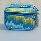 Weekly Travel Pill Organizer Case Blue Green Zip Close Medicine Holder New