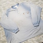 Rasco Fr Shirt Mens 5xl Blue Henley Pockets Long Sleeve Welding Workwear
