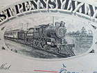 East Pennsylvania Railroad Company Stock Certificate Issued 1914