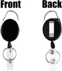 5 Pack Heavy Duty Retractable Badge Reel Id Card Holder With Clip And Black 