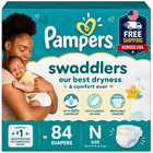 Pampers Swaddlers Diapers Size Nb Newborn 84 Count Fragrance Free Hypoallergenic