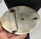 Vintage Navajo Sterling Silver Turquoise Belt Buckle Signed Rbp