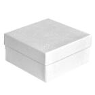 Bulk Cardboard Kraft Paper Jewelry Gift Box Cotton Filled White Swirl - Shipping