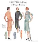 Vintage Sewing Pattern 1920s Flapper Day Dress Or Evening Gown  3097 34  Bust