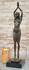 Art Deco Signed Chiparus Dancer Bronze Sculpture Nude Statue Figurine Figure Art
