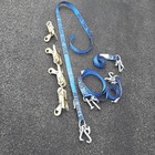  4   2  X 9  Rtj Blue Car Hauler Trailer Straps With Snap Hook Ratchet