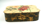 Antique Beautiful Victorian Celluloid Glove Dresser Box W  Roses   Floral  1901