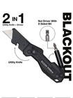 Klein Tools-flickblade Blackout Limited Edition Folding Utility Knife Driver New
