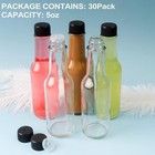 30 Pack Hot Sauce Bottles  5oz Clear Woozy Bottles With Leak Proof Black Screw C